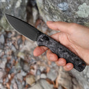 Wixco Drax II WX10-BNV – 3.23" 14C28N Drop Point Crossbar Lock Carbon Fiber Knife