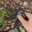 Wixco Drax II WX10-BNV – 3.23" 14C28N Drop Point Crossbar Lock Carbon Fiber Knife