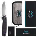 Wixco Drax II WX10-ENV – 3.23" 14C28N Drop Point Crossbar Lock Carbon Fiber Knife