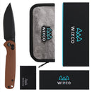 Wixco Drax WX10-A – 3.23" 14C28N Drop Point Crossbar Lock Micarta Knife