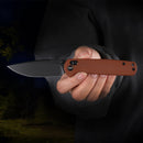 Wixco Drax WX10-A – 3.23" 14C28N Drop Point Crossbar Lock Micarta Knife