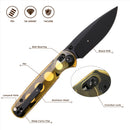 Wixco Drax WX10-C – 3.23" 14C28N Drop Point Crossbar Lock Ultem Knife