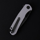 Wixco Pexston WX12-B – 3.3" 14C28N Clip Point Grey Aluminum Liner Lock Knife