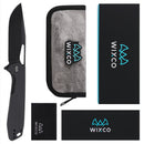 Wixco Ragnar WX11-A – 3.5" 14C28N Black G10 Liner Lock Flipper Knife