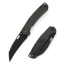 Wixco Wortex WX16-A – 3.1" 14C28N Liner Lock Black Micarta Knife