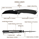 Wixco Wortex WX16-A – 3.1" 14C28N Liner Lock Black Micarta Knife