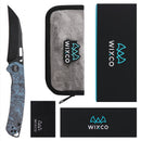Wixco Wortex WX16-C – 3.1" 14C28N Liner Lock Sky Blue Carbon Fiber Knife