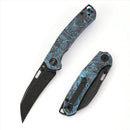 Wixco Wortex WX16-C – 3.1" 14C28N Liner Lock Sky Blue Carbon Fiber Knife