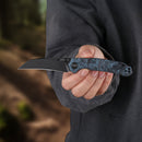 Wixco Wortex WX16-C – 3.1" 14C28N Liner Lock Sky Blue Carbon Fiber Knife