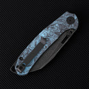 Wixco Wortex WX16-C – 3.1" 14C28N Liner Lock Sky Blue Carbon Fiber Knife