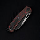 Wixco Wortex WX16-E – 3.1" 14C28N Liner Lock Red Carbon Fiber Knife