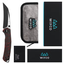Wixco Wortex WX16-E – 3.1" 14C28N Liner Lock Red Carbon Fiber Knife