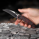 Wixco Wortex WX16-E – 3.1" 14C28N Liner Lock Red Carbon Fiber Knife