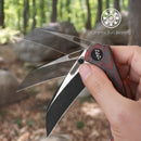 Wixco Wortex WX16-E – 3.1" 14C28N Liner Lock Red Carbon Fiber Knife