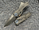 Heretic Knives Wraith V3 Manual Folding Knife 3.625in Magnacut Blade Carbon Fiber / Titanium Handles