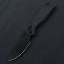 Kunwu Pulsar X705F front view, 3.35″ DLC ELMAX carbon fiber folding knife