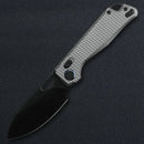 Kunwu Pulsar XL X705XL-T3 front view – 3.87" satin DLC ELMAX drop point titanium folding knife
