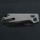Kunwu Pulsar XL X705XL-T3 grey diamond texture beadblast titanium handle scales