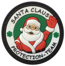 Santa Claus Protection Team Morale Patch Xmas front view – 2.36″ round full colour Father Christmas 3D PVC patch