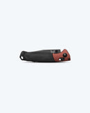 Benchmade Mini Crooked River 15085BK‑04 – CPM‑MagnaCut Clip‑Point EDC Folder, Black Canvas Micarta & Burnt Copper Bolsters, DLC Battle‑Wash
