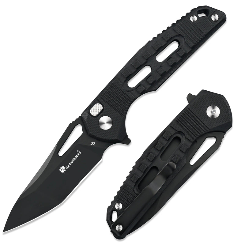 HX Outdoors Rock Onyx ZD-104B-S – 2.87″ D2 Button Lock