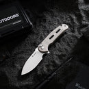 HX Outdoors Rock Sapphire ZD-119S blade detail – 14C28N stainless steel, 58-60 HRC