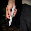 Remette ZL301B titanium handle detail with tip-up clip