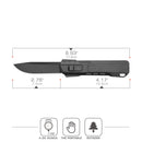 Remette ZL301D blade detail – black DLC M390 drop point