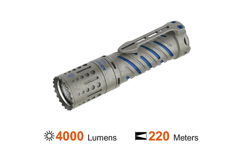 Acebeam E70-Titanium 4000 Lumen EDC Flashlight 1 * 21700 USB-C Rechargeable Battery Included