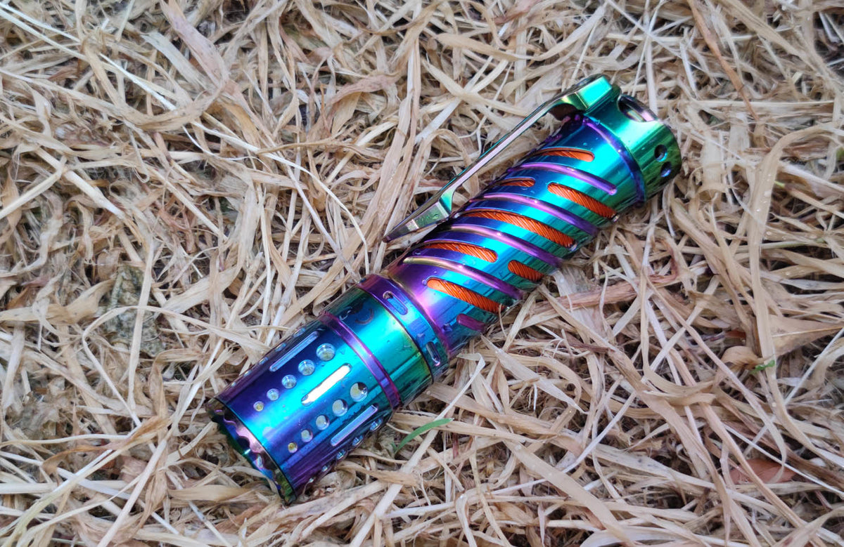 Acebeam E70 Titanium Rainbow PVD 4000 Lumen EDC Flashlight 5000k LED 1