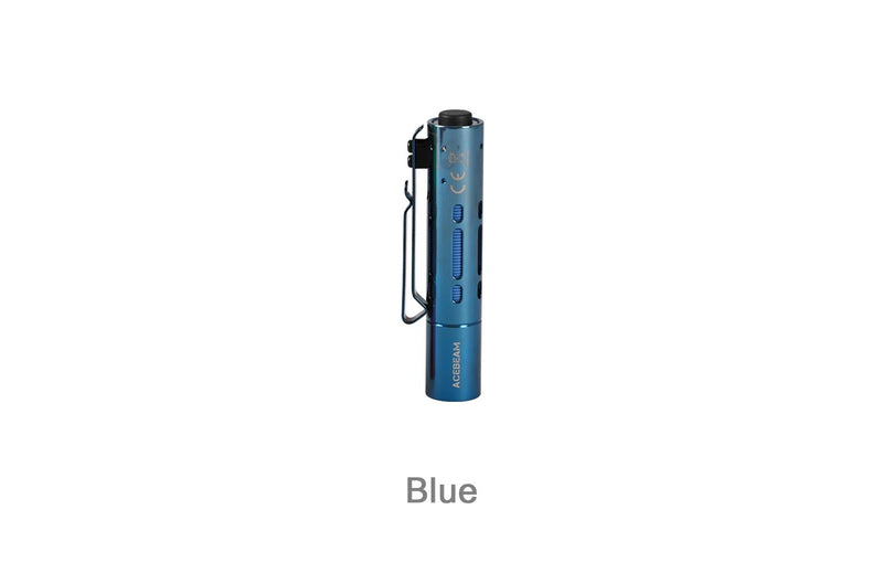 Acebeam Rider RX 650 Lumen EDC Flashlight 1 x 14500 USB-C Rechargeable Battery Stainless Steel - Blue