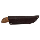 Condor Nessmuk Fixed Blade Knife With Leather Sheath 3.8in 1075 Steel Blade Walnut Handles