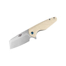 Olight Gaur Beige Folding Knife 3.82in D2 Steel Blade Paper Micarta Handles