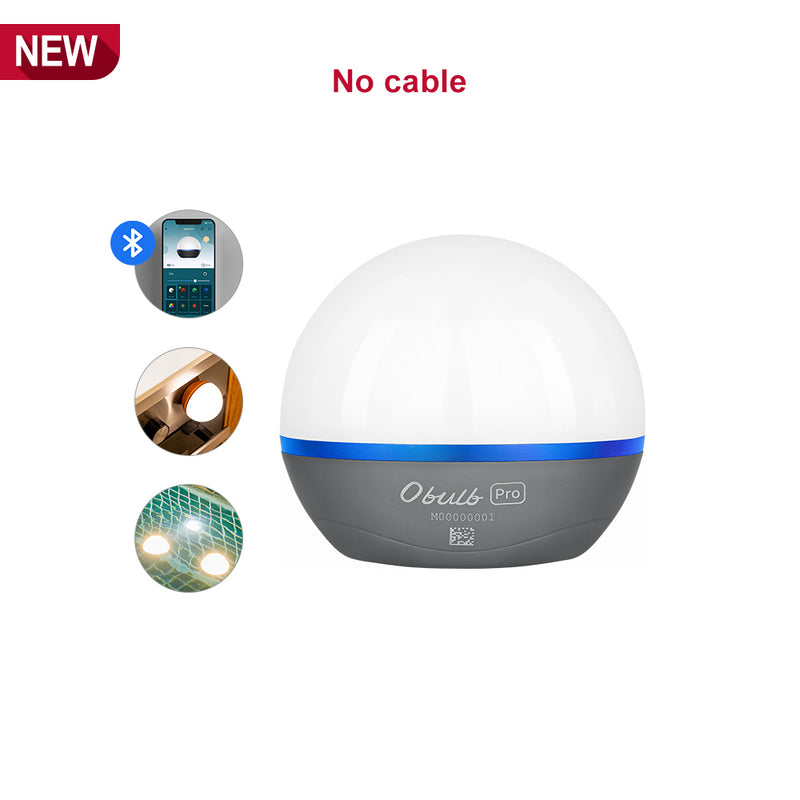 Olight Obulb Pro Multicolor Rechargeable 240 Lumen Bluetooth App Control Light - Gray