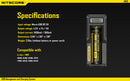 Nitecore UM10 Single Bay Battery Charger with LCD Display