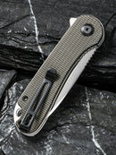 Civivi C907T Elementum Folding Knife Dark Green Micarta Handle 2.96in D2 Steel Blade