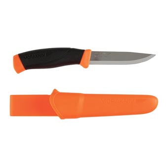 Morakniv Companion Fixed Blade Stainless Steel Knife (4.1 Inch Blade)-Orange