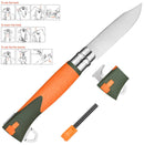 Opinel No 12 Orange Explore Folding Knife 3.98in Blade Sandvik 12C27 Stainless Steel