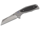 ArtisanCutlery Megahawk Flipper Knife 3.62" S35VN Wharncliffe Blade, Gray Titanium Handles with Carbon Fiber Inlays - 1809G-GYS