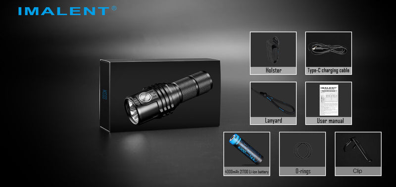 Imalent MS03 13000 Lumen Flashlight 3 * CREE XHP70 LED | 1* 21700 Battery USB-C Rechargeable