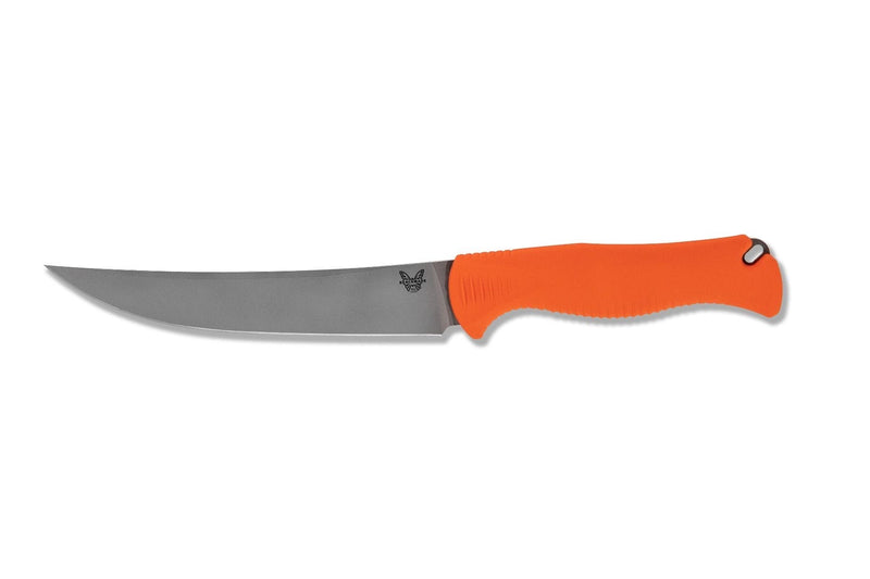 Benchmade 15500 Meatcrafter Fixed Blade Knife 6in CPM-154 Steel Blade Orange Santoprene Handle