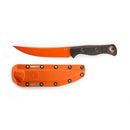 Benchmade 15500OR-2 Meatcrafter Fixed Blade Knife 6.08in S45VN Orange Steel Blade Carbon Fiber Handles
