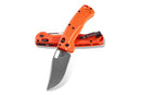 Benchmade 15535 Taggedout Folding Knife 3.5in Clip Point 154cm Steel Blade Orange Grivory Handles