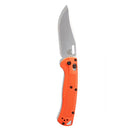 Benchmade 15535 Taggedout Folding Knife 3.5in Clip Point 154cm Steel Blade Orange Grivory Handles