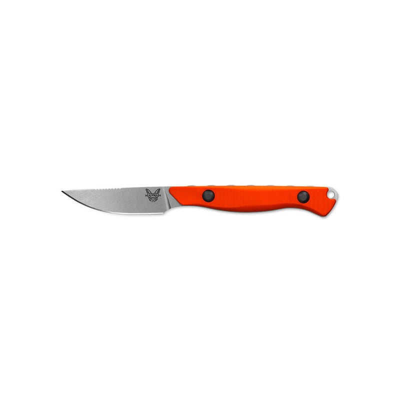 Benchmade 15700 Flyway Fixed Blade Knife 2.7in 154cm Steel Blade Orange G10 Handle