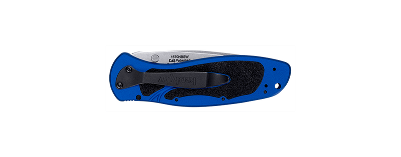Kershaw Blur Navy Blue Stonewash 1670NBSW Assisted Folding Knife (3.4" Blade)
