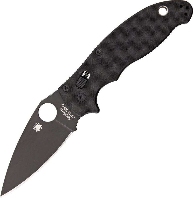 Spyderco Manix 2 Folding Knife 3.37in S30V DLC Coated Blade - C101GPBBK2