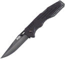 SOG Salute Lockback Folding Knife Black Oxide - 3.625in Blade