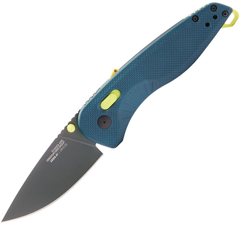 SOG Knives AEGIS AT Indigo & Acid Assisted Opening Folding Knife 3.13in Blade Cryo D2 Steel