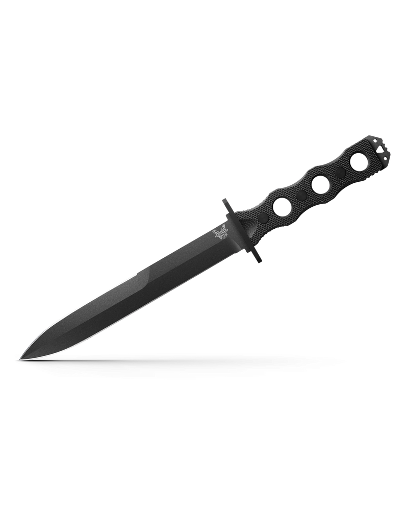 Benchmade 185BK SOCP Fixed Blade 7.11in CPM-3V Double Edge Dagger Cobalt Black Steel Blade